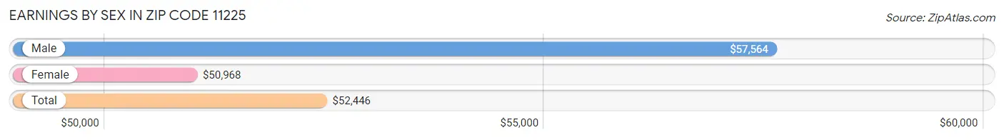 Earnings by Sex in Zip Code 11225