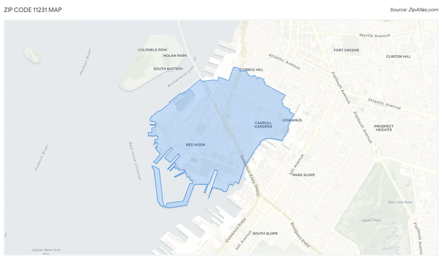 Zip Code 11231 Map