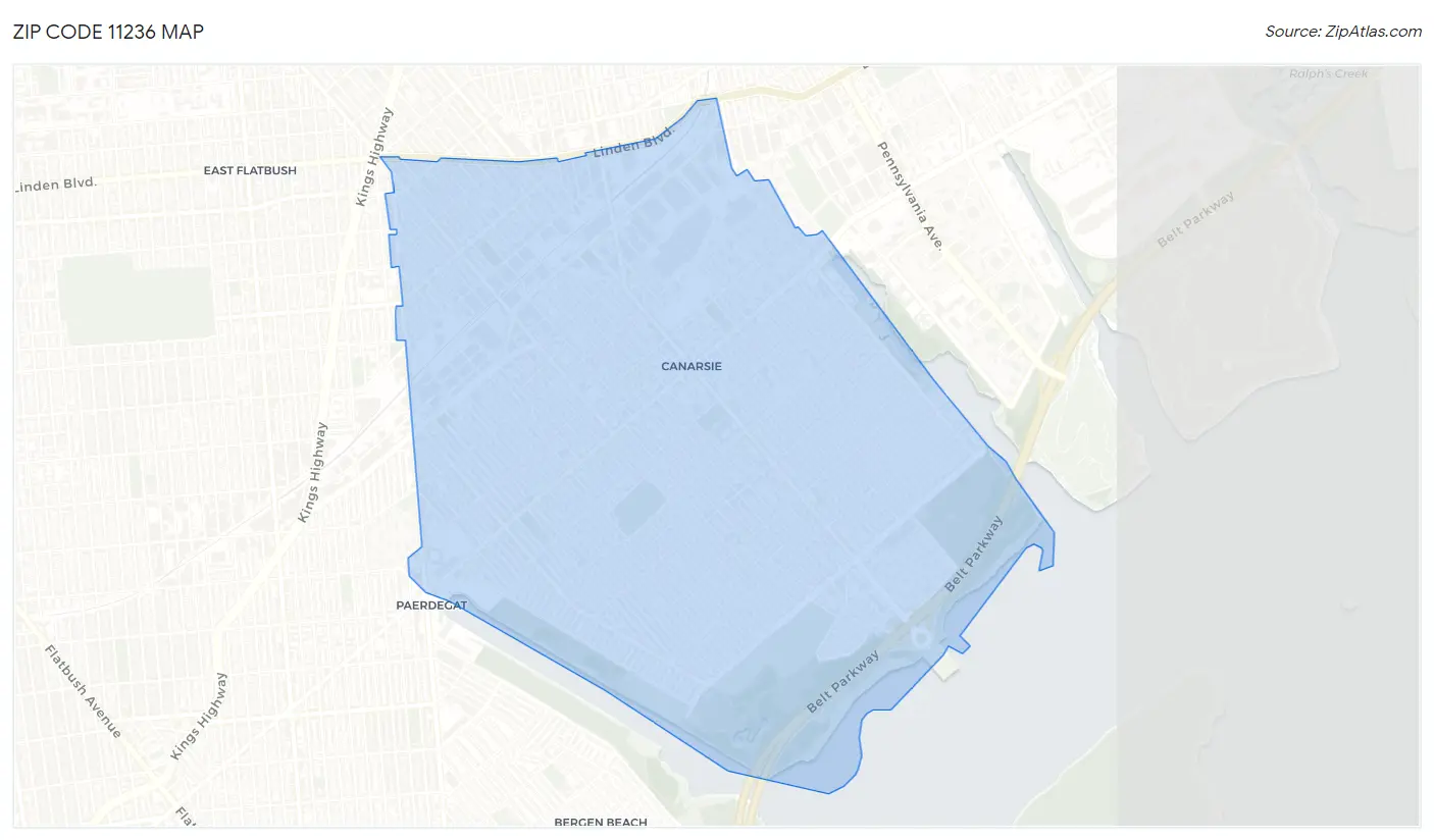 Zip Code 11236 Map