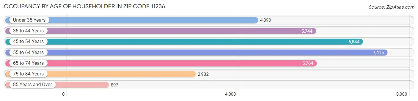 Occupancy by Age of Householder in Zip Code 11236