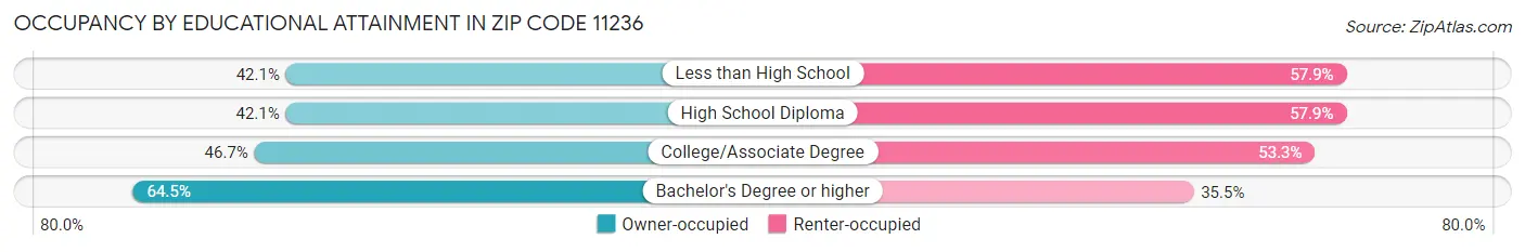 Occupancy by Educational Attainment in Zip Code 11236