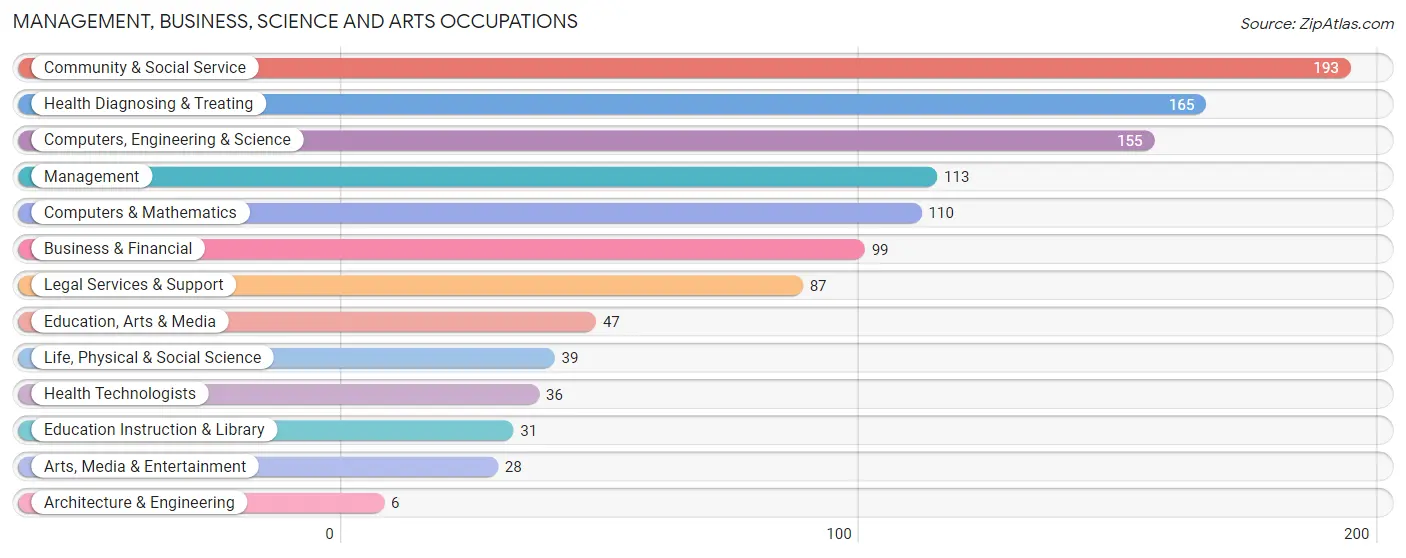 Management, Business, Science and Arts Occupations in Zip Code 12207