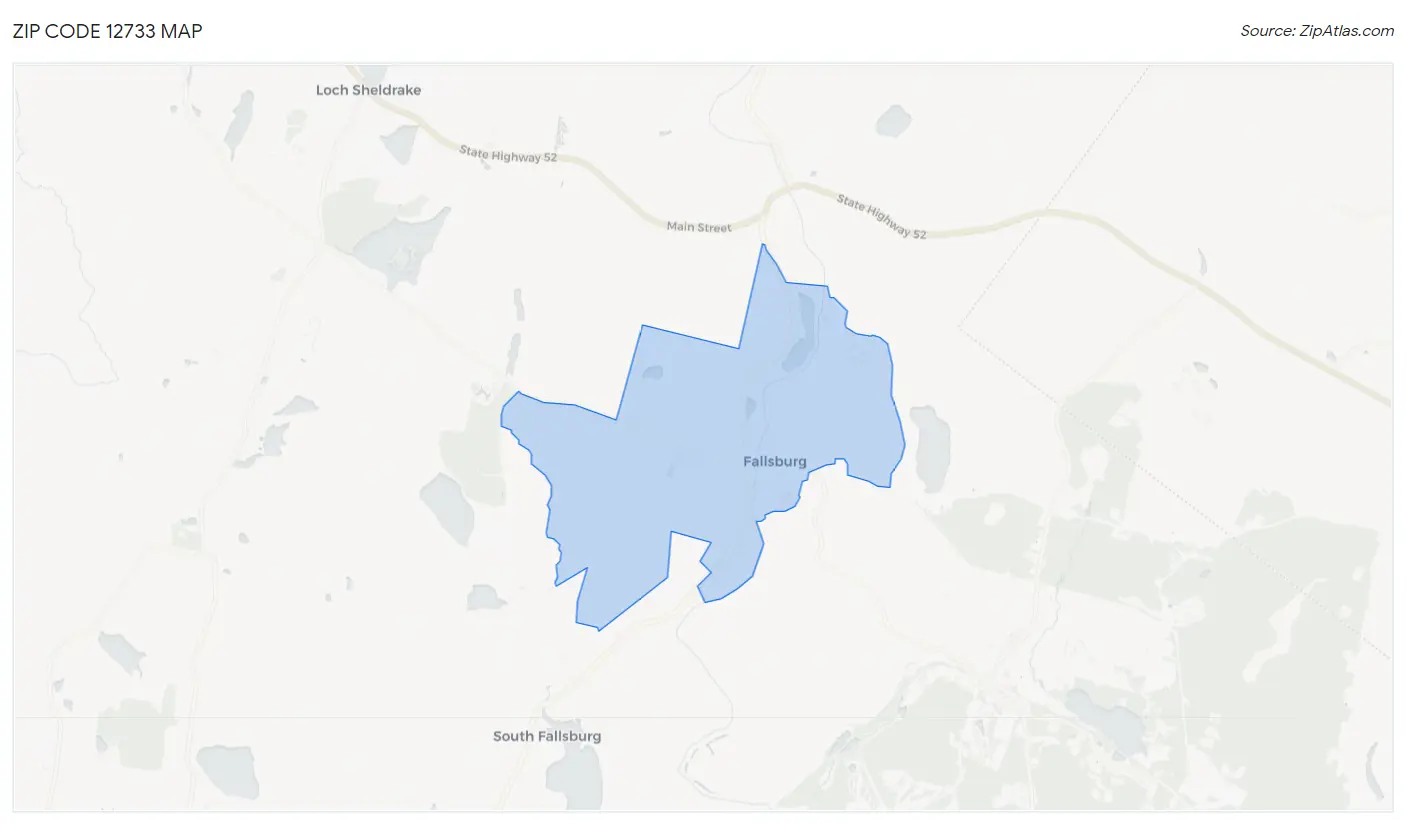 Zip Code 12733 Map