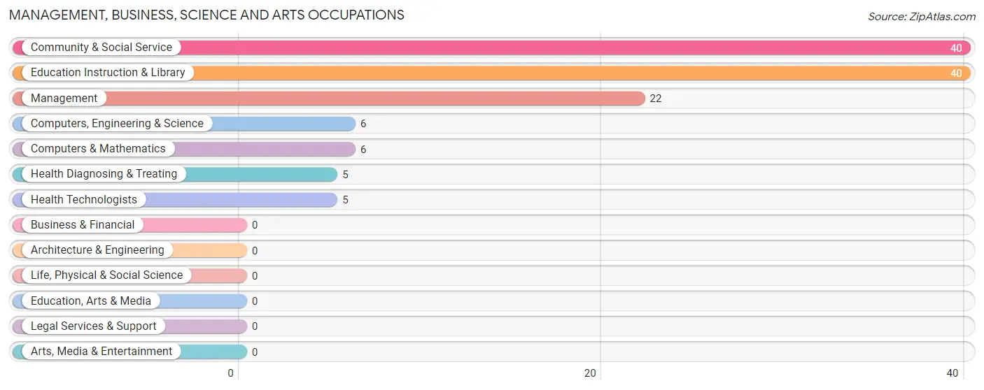 Management, Business, Science and Arts Occupations in Zip Code 16677