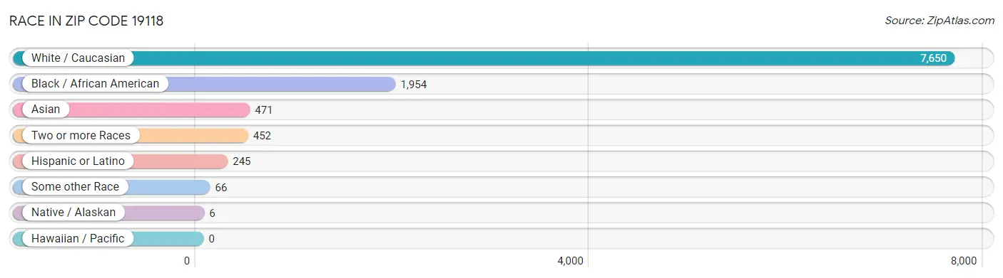 Race in Zip Code 19118