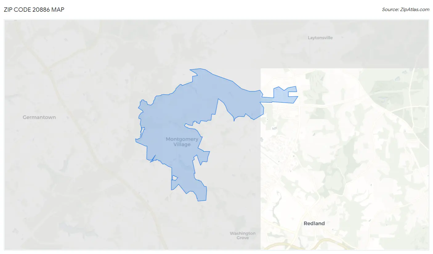 Zip Code 20886 Map