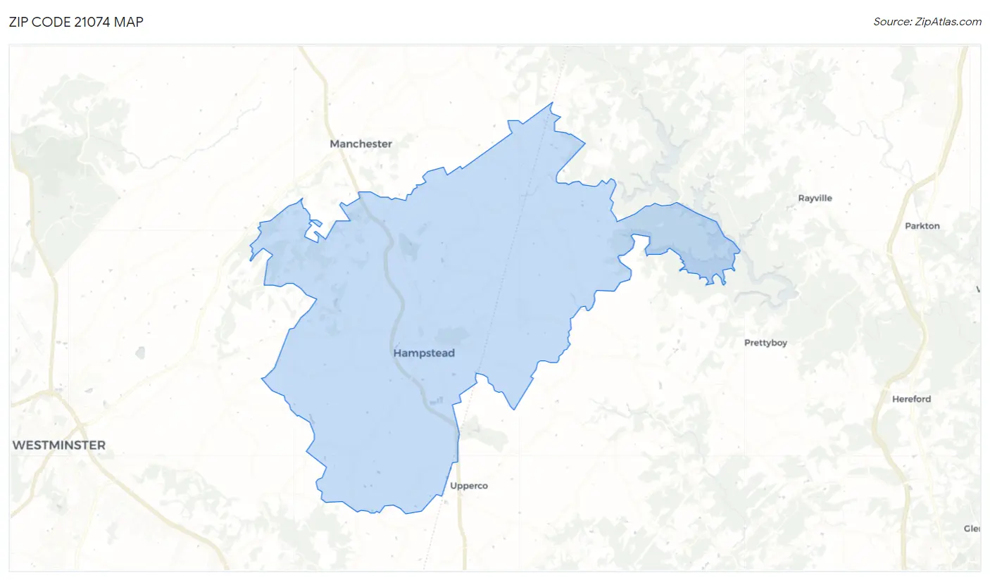 Zip Code 21074 Map