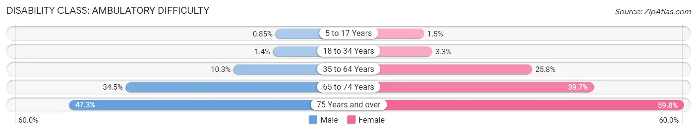 Disability in Zip Code 21223: <span>Ambulatory Difficulty</span>