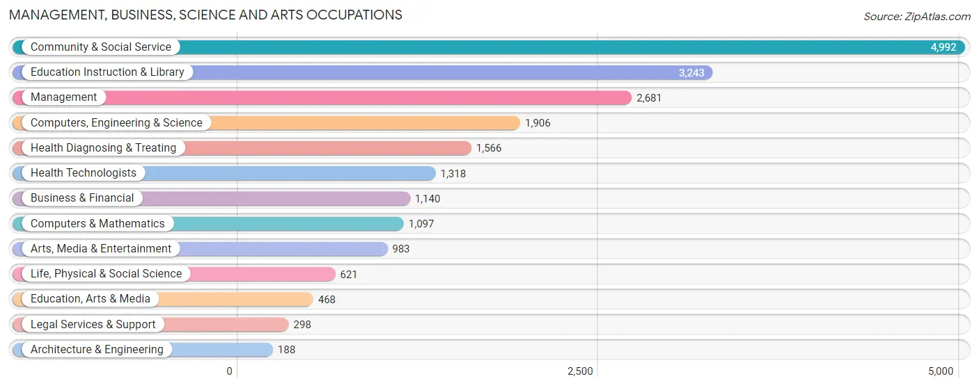 Management, Business, Science and Arts Occupations in Zip Code 30606