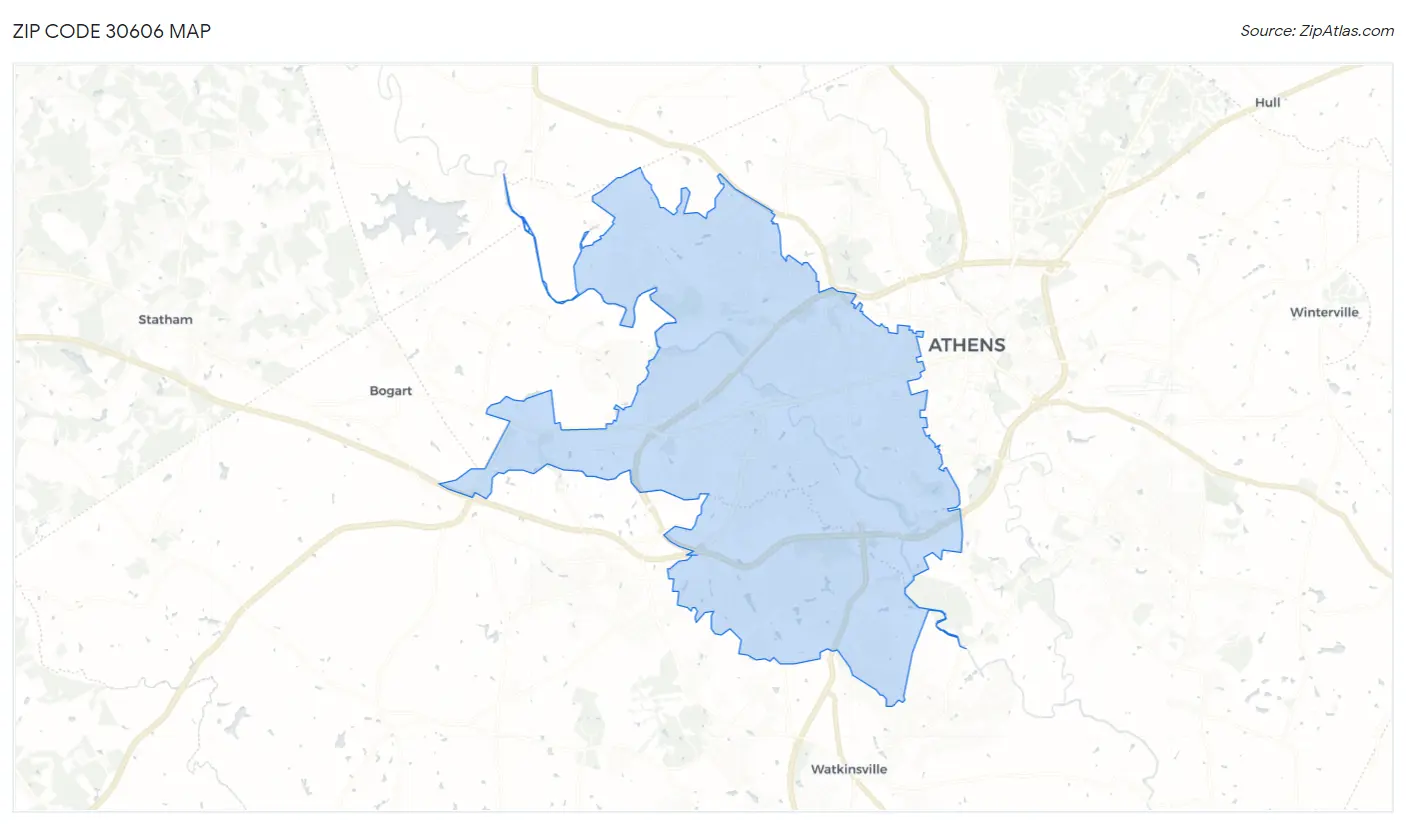 Zip Code 30606 Map