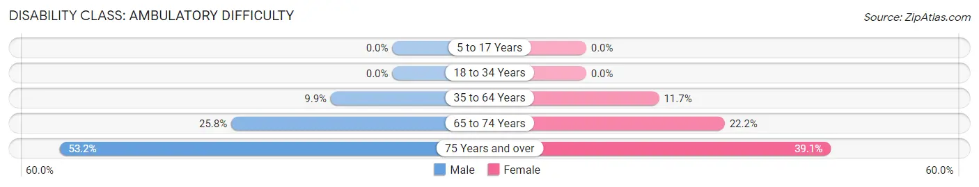 Disability in Zip Code 31096: <span>Ambulatory Difficulty</span>