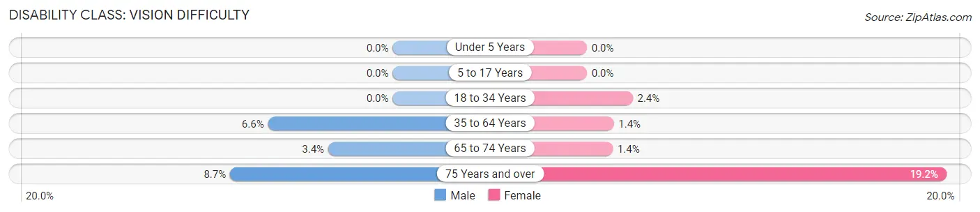 Disability in Zip Code 32234: <span>Vision Difficulty</span>