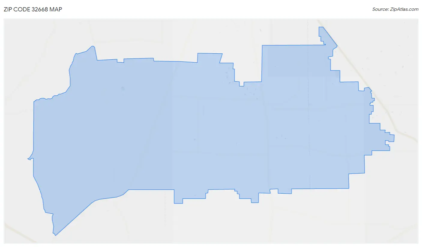 Zip Code 32668 Map