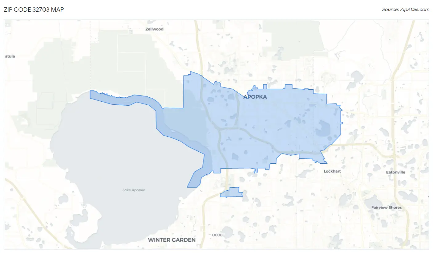 Zip Code 32703 Map