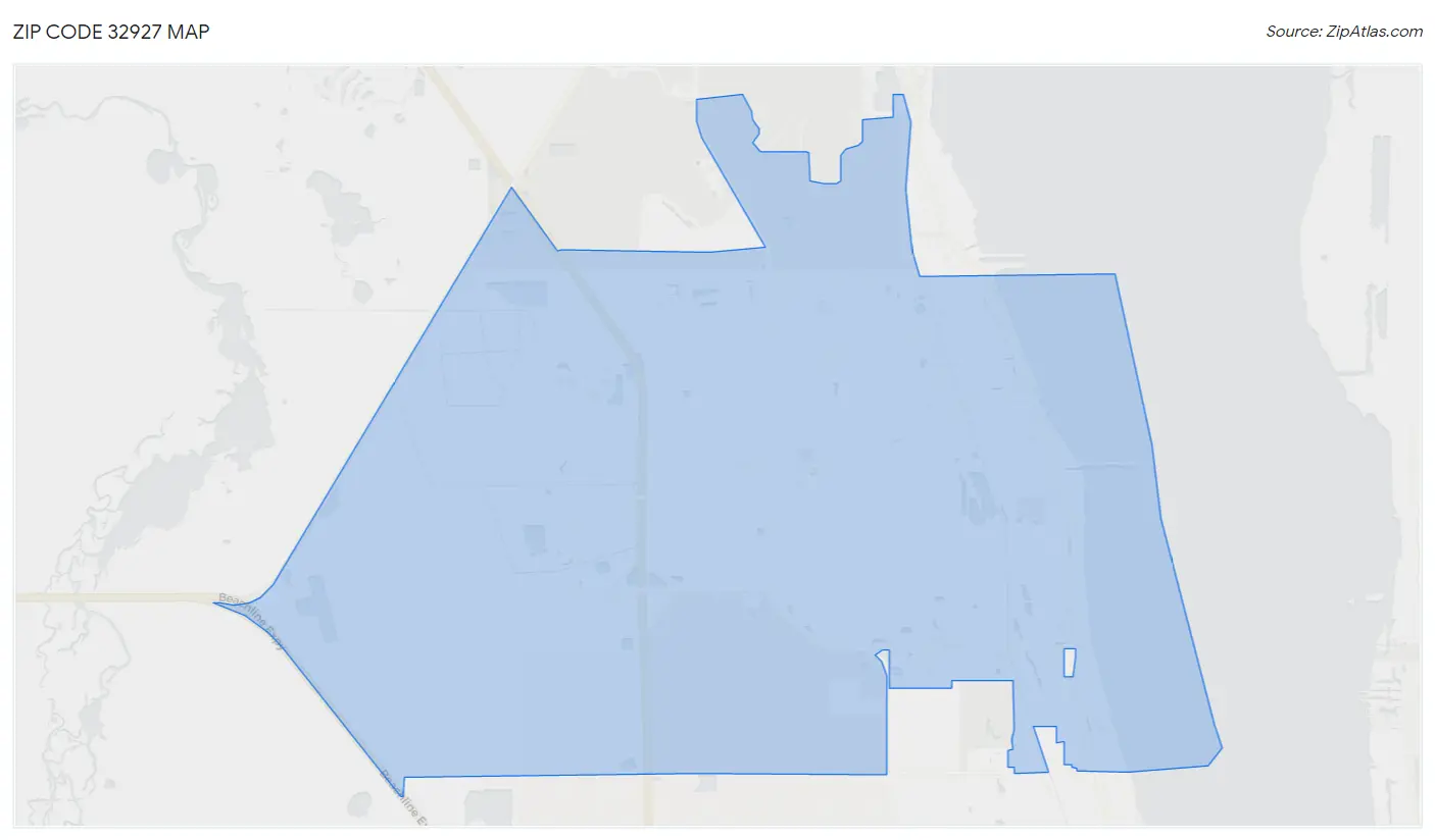 Zip Code 32927 Map