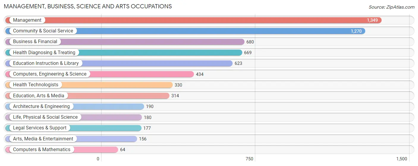 Management, Business, Science and Arts Occupations in Zip Code 33142