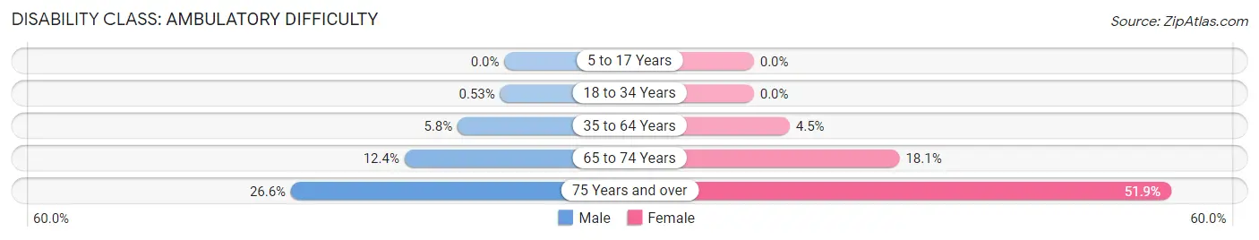 Disability in Zip Code 33547: <span>Ambulatory Difficulty</span>