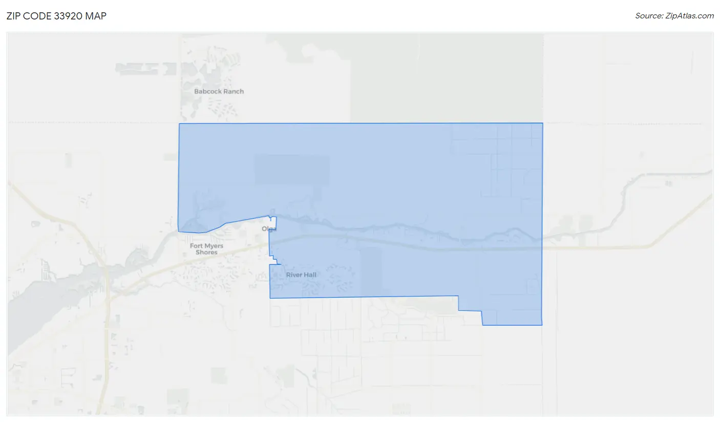 Zip Code 33920 Map