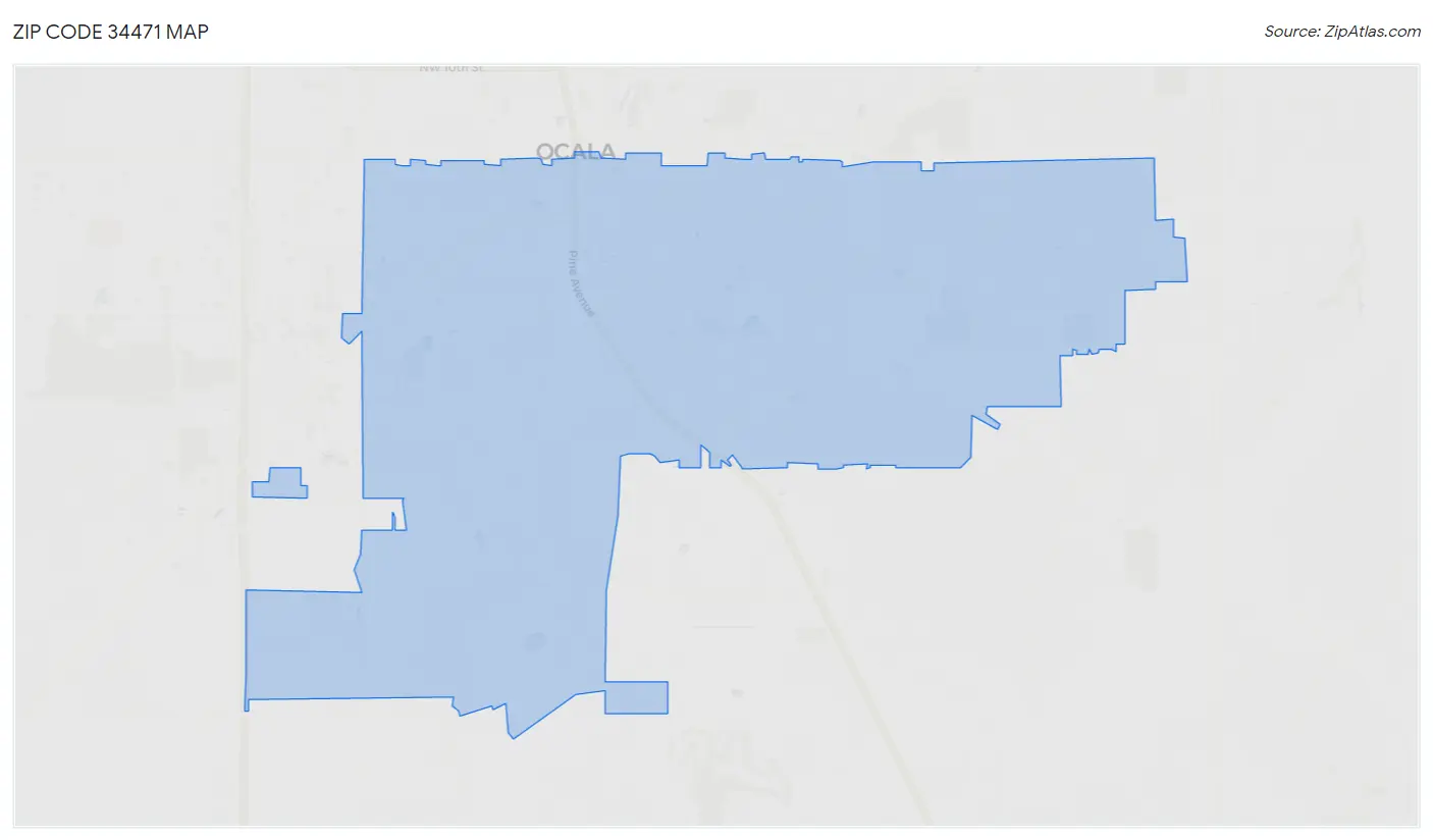 Zip Code 34471 Map