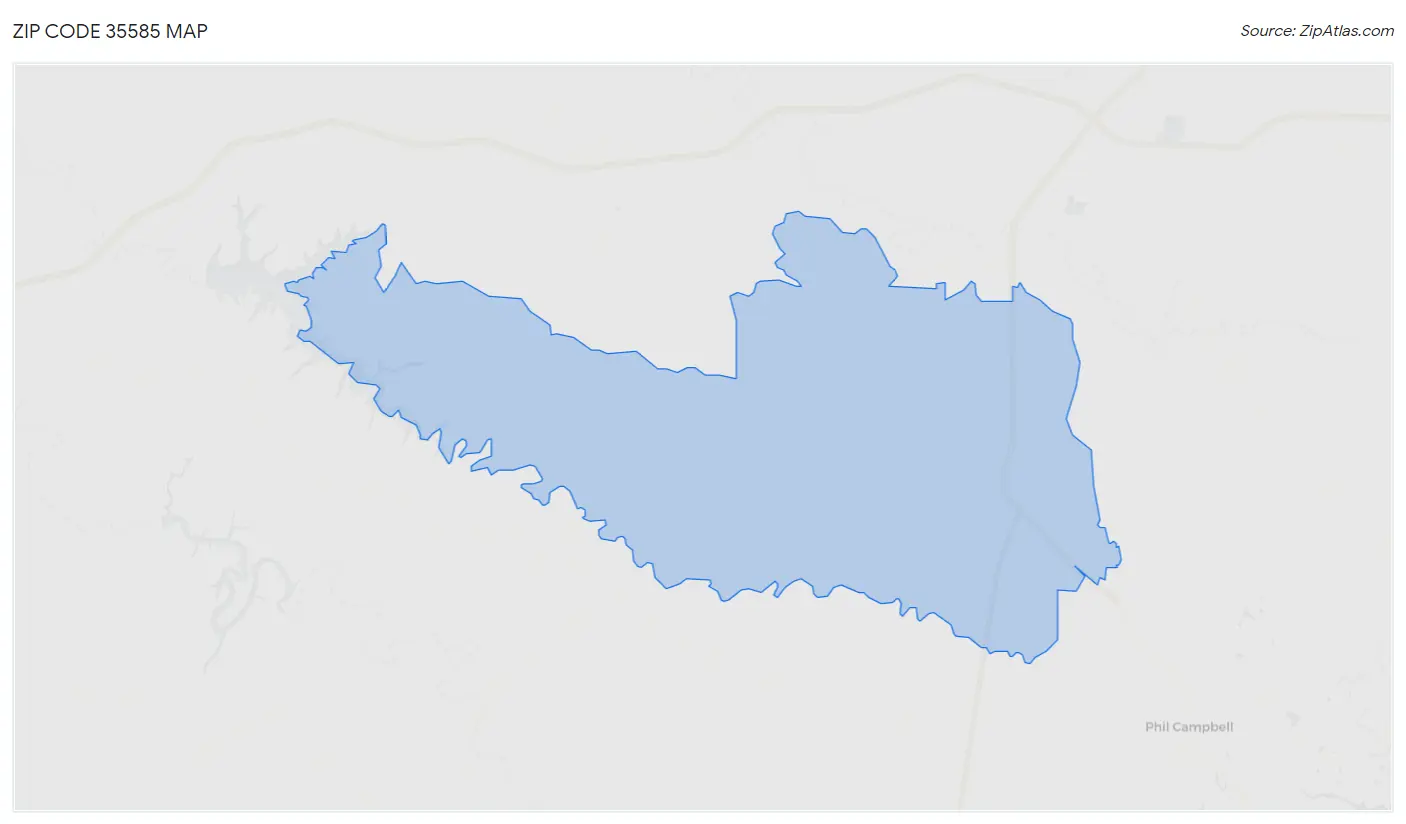 Zip Code 35585 Map