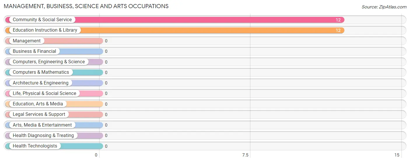 Management, Business, Science and Arts Occupations in Zip Code 36749