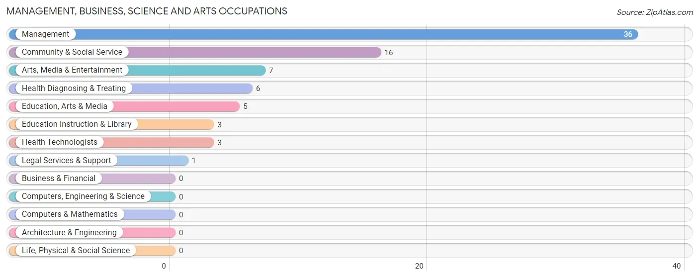 Management, Business, Science and Arts Occupations in Zip Code 39826