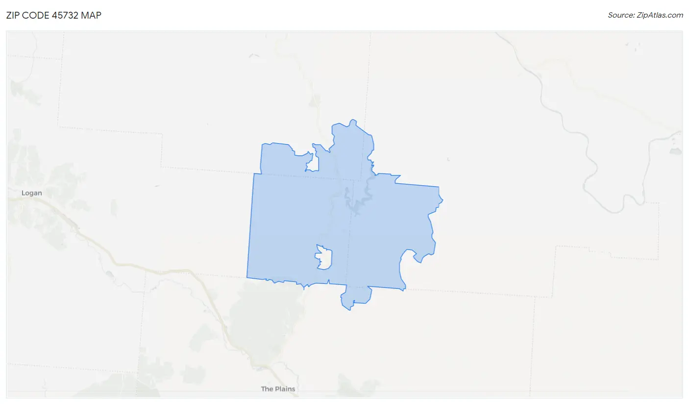 Zip Code 45732 Map