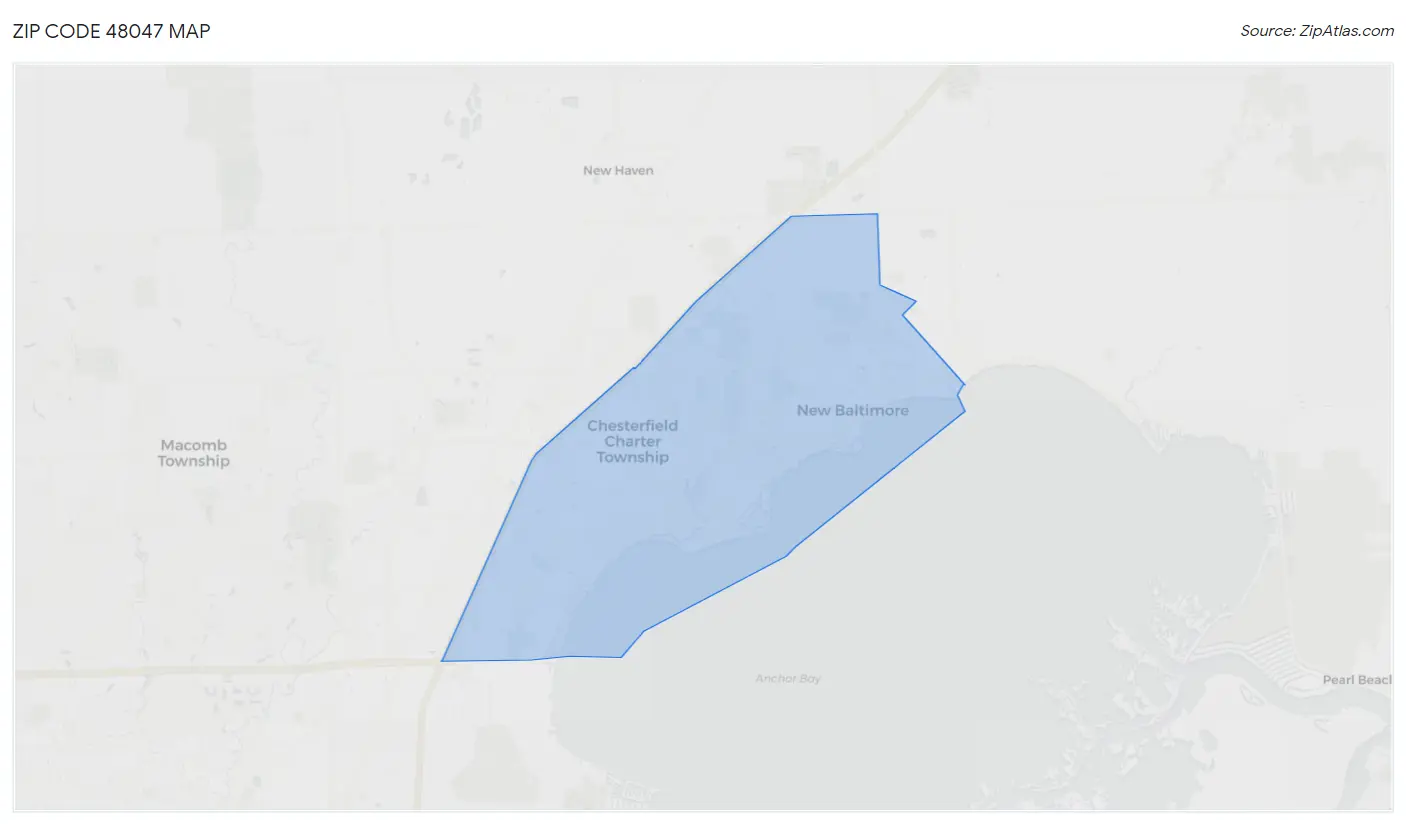 Zip Code 48047 Map