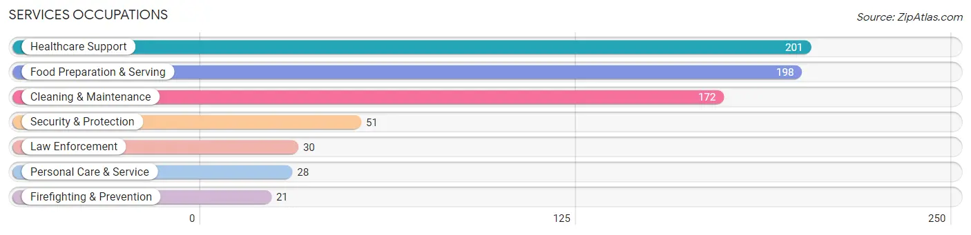 Services Occupations in Zip Code 48218