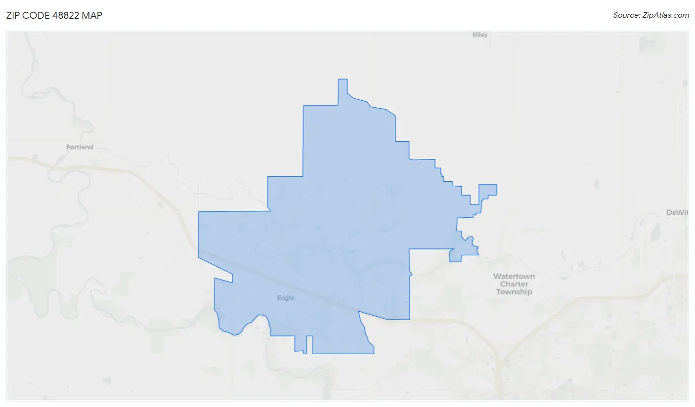 Zip Code 48822 Map