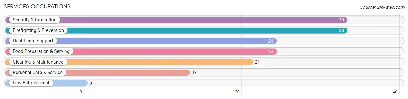 Services Occupations in Zip Code 48822