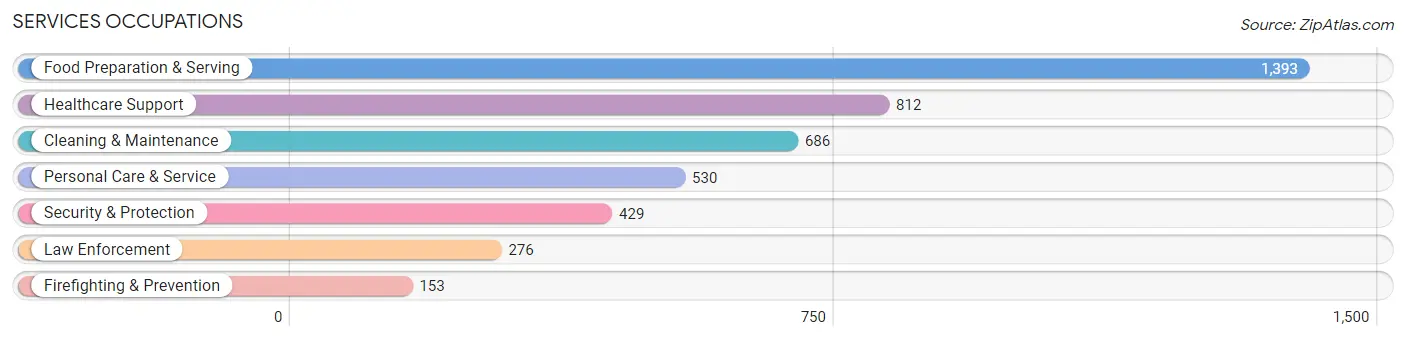 Services Occupations in Zip Code 49221