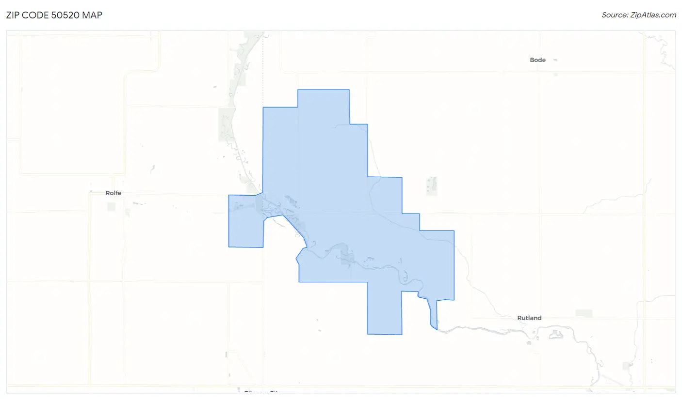 Zip Code 50520 Map