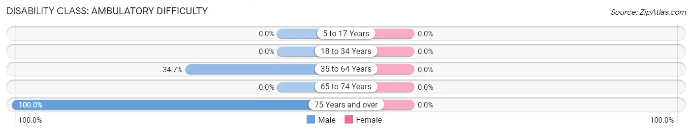 Disability in Zip Code 53167: <span>Ambulatory Difficulty</span>