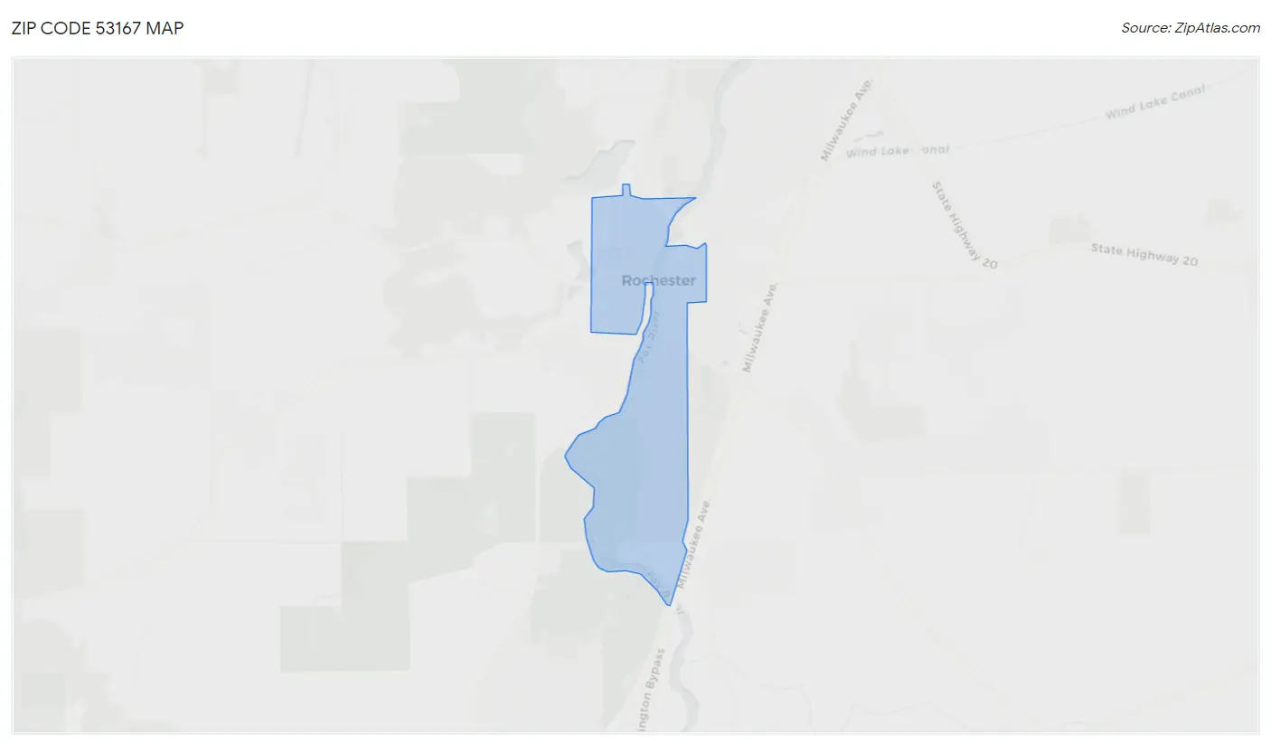 Zip Code 53167 Map