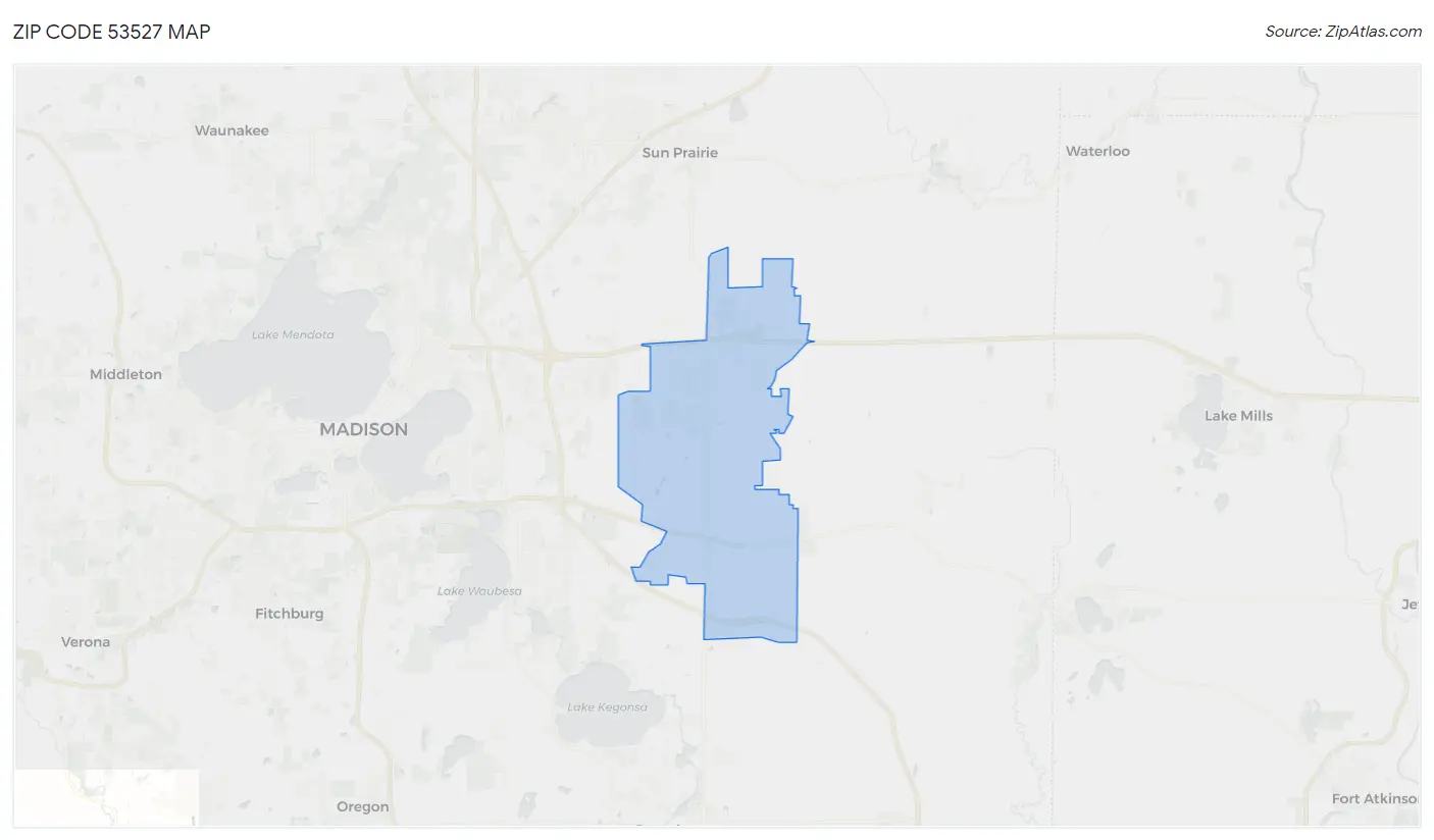 Zip Code 53527 Map