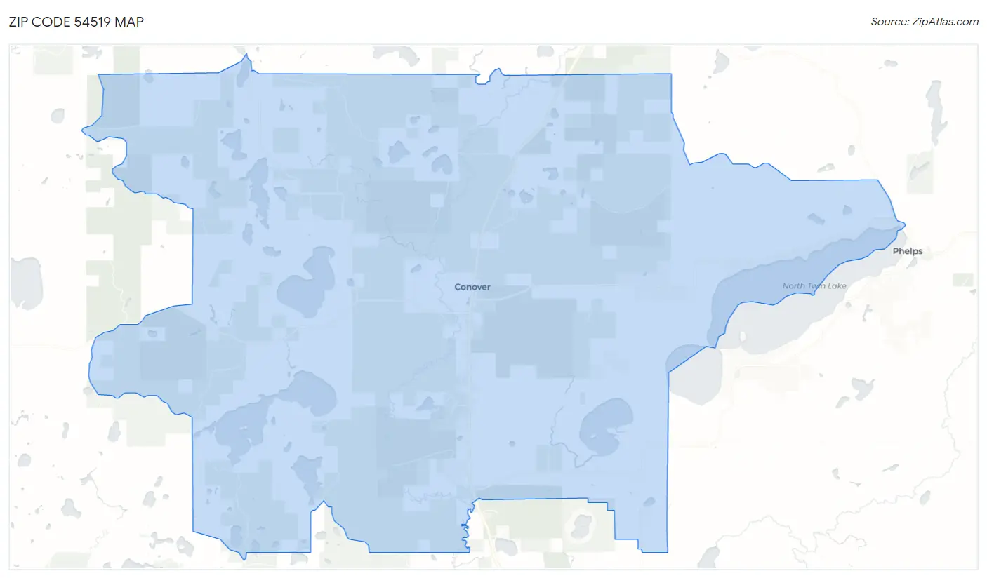 Zip Code 54519 Map