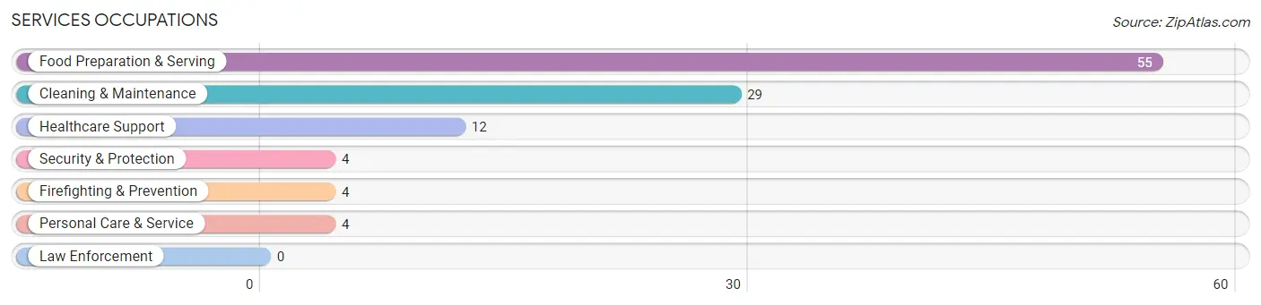 Services Occupations in Zip Code 54519