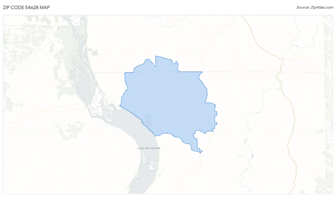 Zip Code 54628 Map