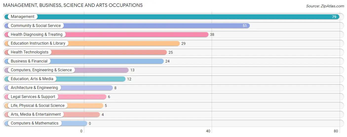 Management, Business, Science and Arts Occupations in Zip Code 54870