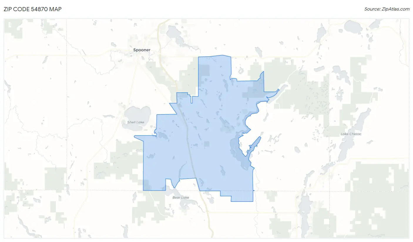 Zip Code 54870 Map