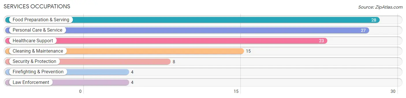 Services Occupations in Zip Code 55732