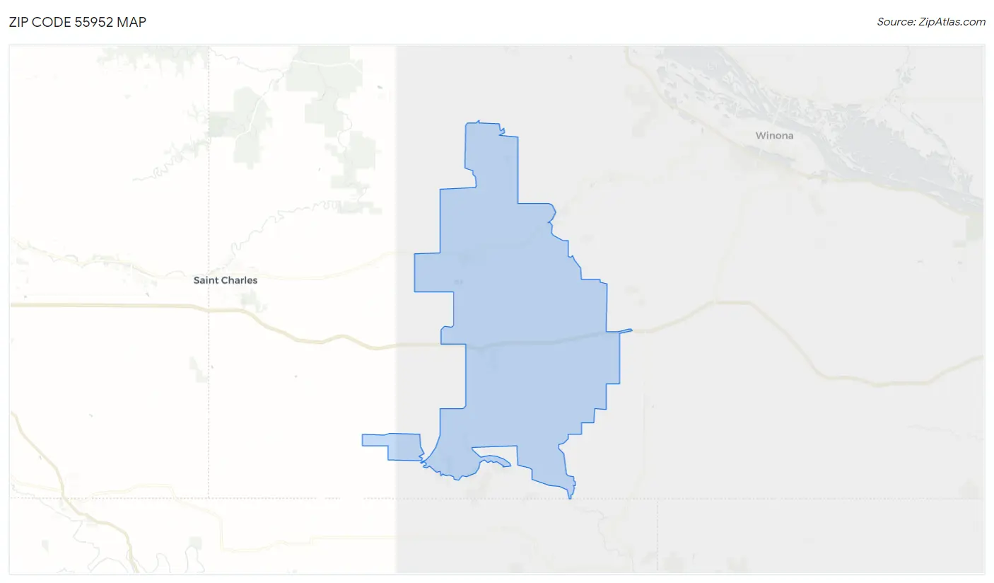 Zip Code 55952 Map