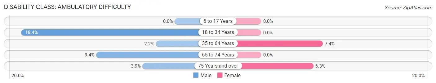 Disability in Zip Code 56218: <span>Ambulatory Difficulty</span>