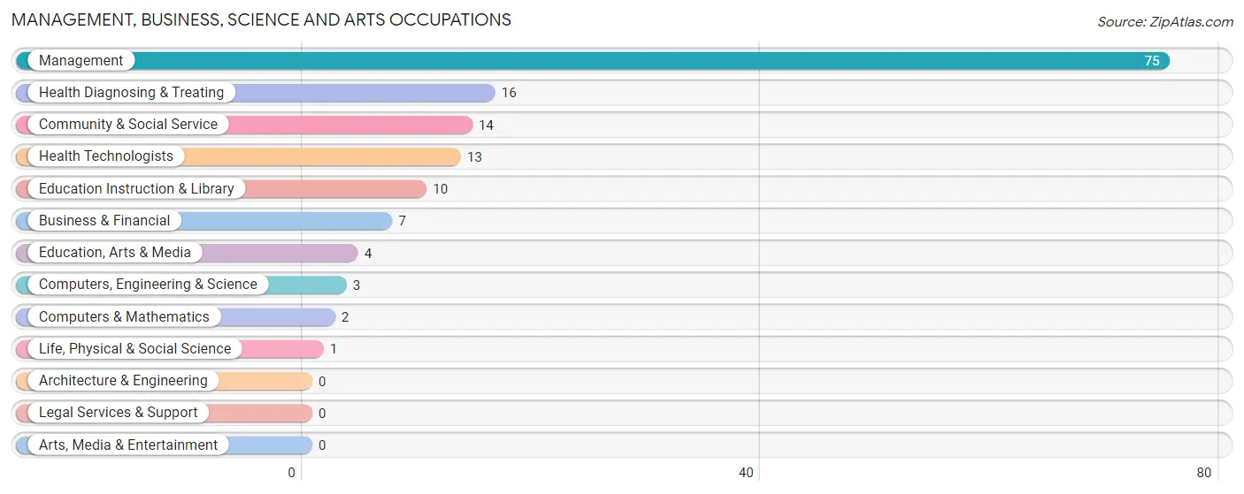 Management, Business, Science and Arts Occupations in Zip Code 56218