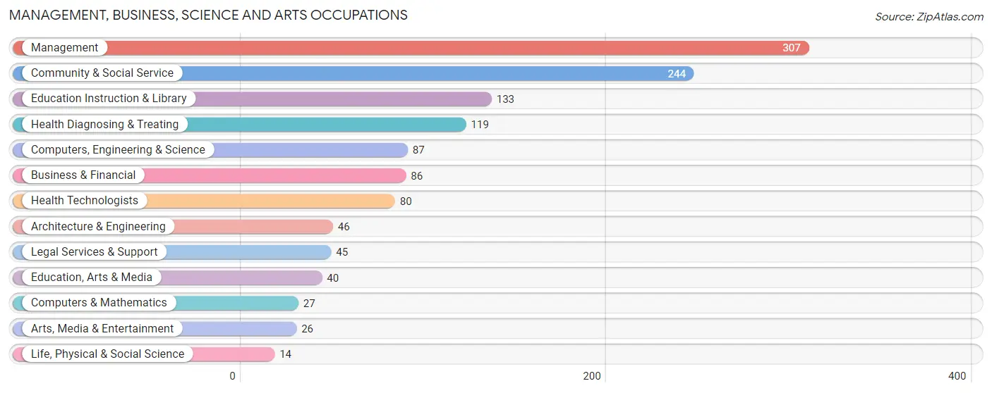 Management, Business, Science and Arts Occupations in Zip Code 56572