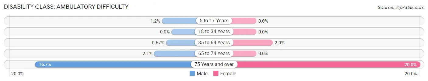 Disability in Zip Code 57311: <span>Ambulatory Difficulty</span>