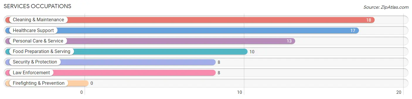 Services Occupations in Zip Code 57311