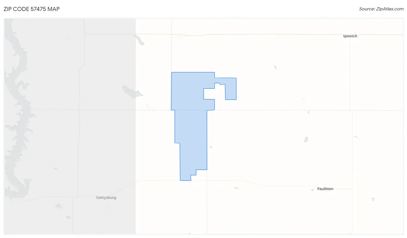 Zip Code 57475 Map