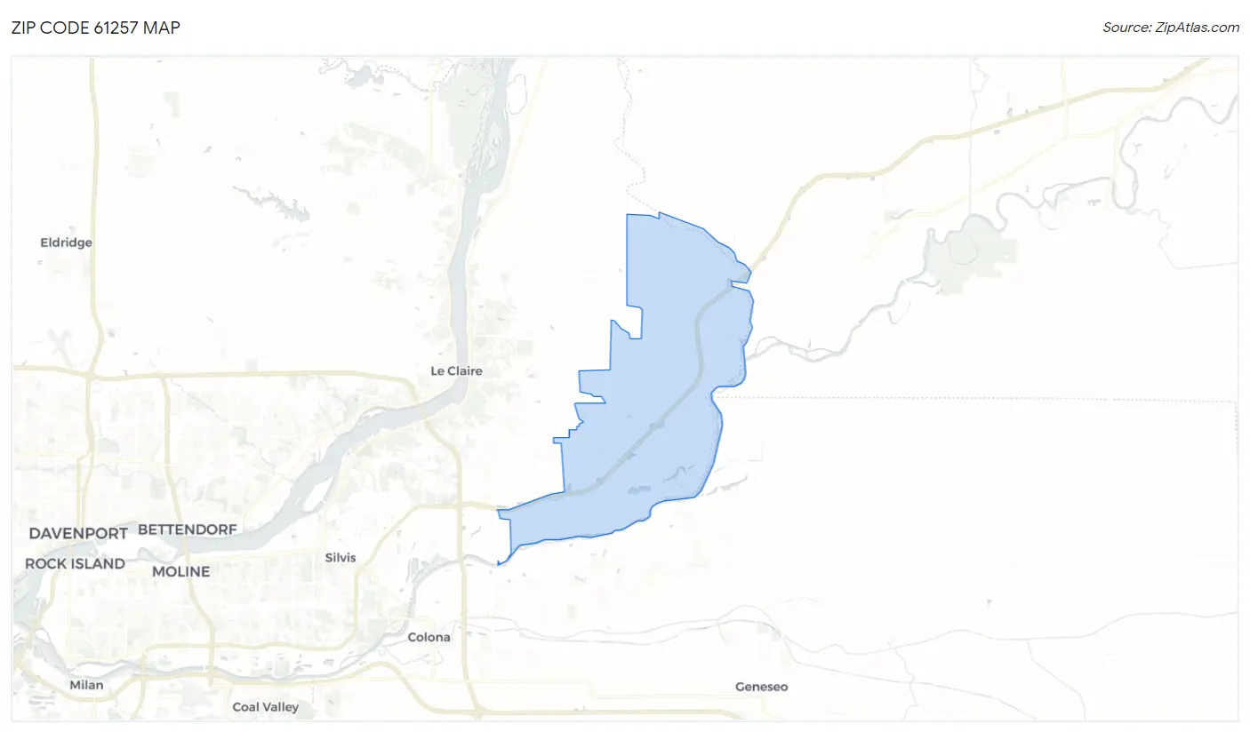 Zip Code 61257 Map